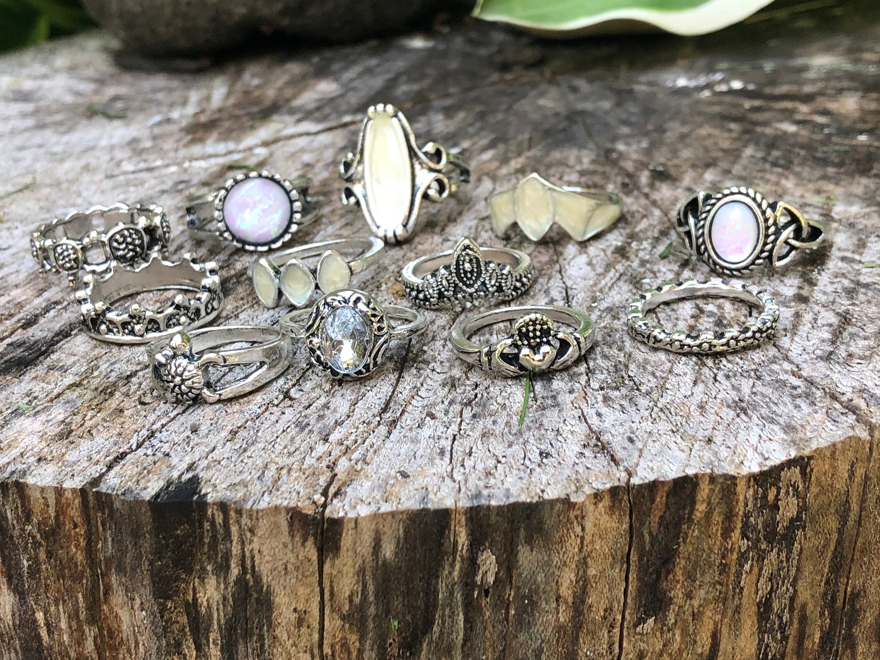 The Vampire Boho 12pc Boho Midi Knuckle Ring Stacking Set