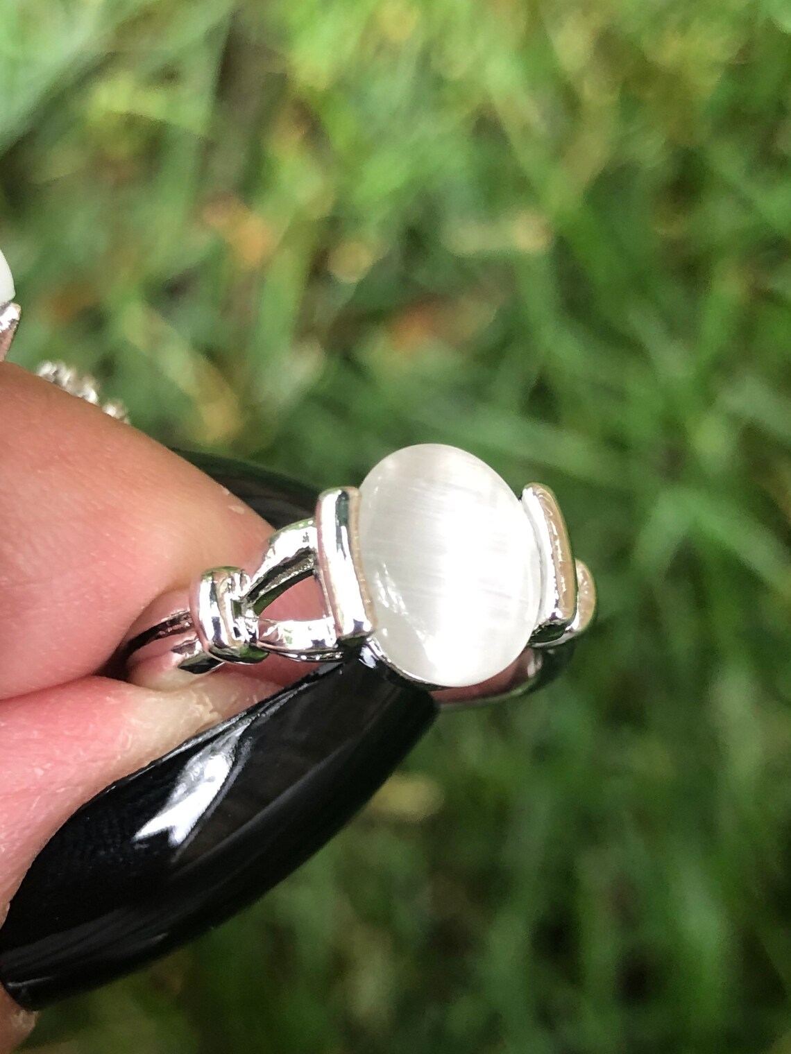 BELLA - Twilight Inspired Stacking Ring Set With Selenite (cats Eye ...