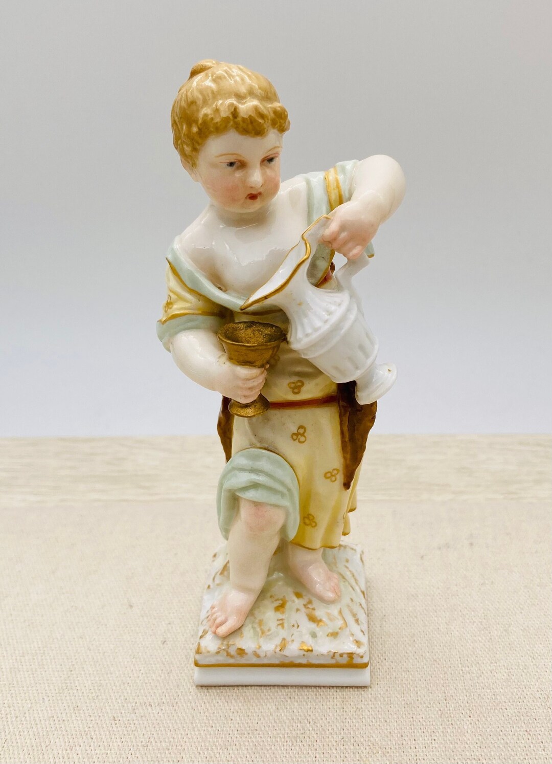 Antique KPM Lady & Pitcher FIGURINE 19th C. German Porcelain Etsy