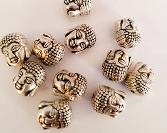 10ps Metal Buddha head beads- Buddha head spacers beads- Buddha head charm- Buddha DIY wholesale finding spacer
