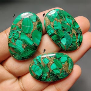 Mohave Malachite Gemstone, AAA+ Quality Semi-Precious Stone Perfect for Jewelry Making, Healing Purpose and Jewelry Crafting.