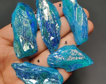 Coated Quartz Gemstone, AAA+ Quality Semi-Precious Stone Perfect for Jewelry Making, Healing Purpose and Jewelry Crafting.