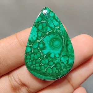 Malachite Gemstone, AAA+ Quality Semi-Precious Stone Perfect for Jewelry Making, Healing Purpose and Jewelry Crafting.