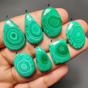 Malachite Gemstone, AAA+ Quality Semi-Precious Stone Perfect for Jewelry Making, Healing Purpose and Jewelry Crafting.
