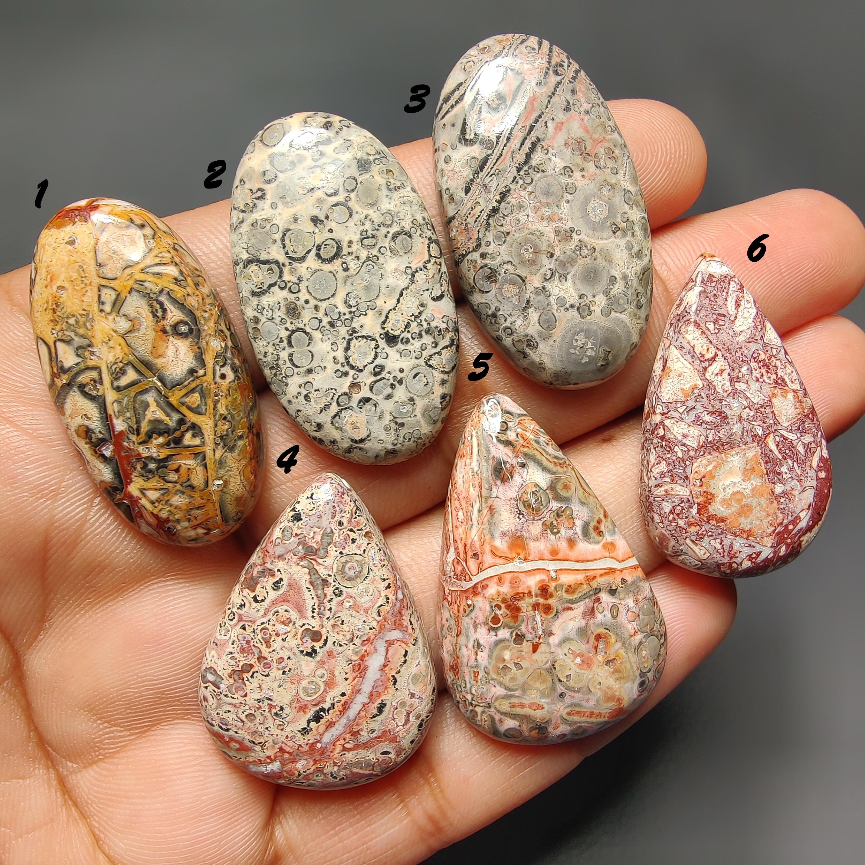 Leopard Skin Jasper Gemstone, AAA+ Quality Semi-Precious Stone Perfect for Jewelry Making, Healing Purpose and Jewelry Crafting.