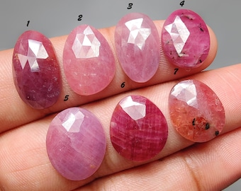 Rose Cut Pink Sapphire Gemstone, AAA+ Quality Semi-Precious Stone Perfect for Jewelry Making, Healing Purpose and Jewelry Crafting.