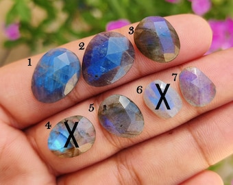 Gorgeous Faceted Labradorite Stones - Varied Sizes 14-17mm. Labradorite Gemstone For Jewelry
