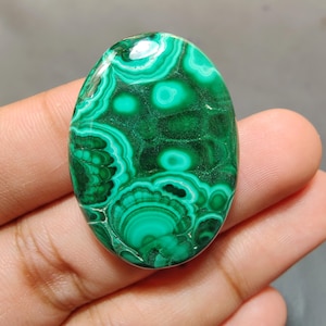 Malachite Gemstone, AAA+ Quality Semi-Precious Stone Perfect for Jewelry Making, Healing Purpose and Jewelry Crafting.