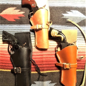 Western Leather Drop Holster Fits Colt SAA Ruger Vaquero & Blackhawk Uberti Cattleman EAA Bounty Hunter