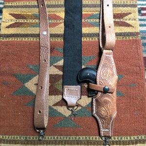 Leren bretels met holster voor derringer Past op cobra-armen Cimarron CFA Amerikaanse Uberti-modellen met een loop tot 2,75&quot;
