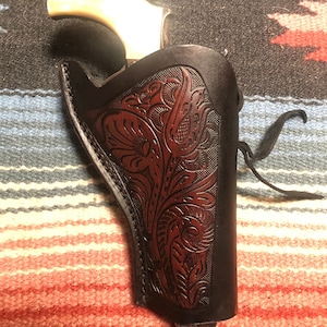 Western Leather Holster Floral Scroll Fits Colt SAA Ruger Vaquero Uberti Cattleman Pietta EMF Chiappa Cimarron Traditions 1873