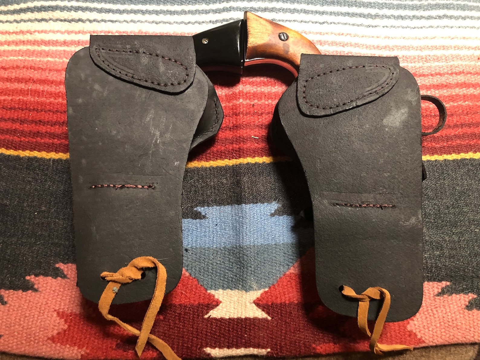 Western Matching Left & Right Hand Drop Holsters Fits Colt SAA Ruger ...