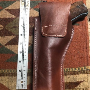 Ruger Mark I II III IV Tanned Leather Holster w Magazine Pouch Mk & Standard 4.75, 5.5, 6, 6.88 Barrels image 6