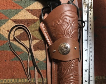 Skórzana kabura Western Drop pasująca do pistoletów Colt SAA Heritage Rough Rider i Ruger Vaquero Single Six Nine Ten Wrangler