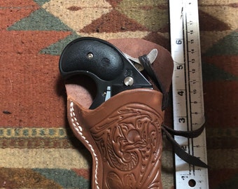Leather Derringer Belt Holster Fits Cobra Arms Cimarron CFA & American