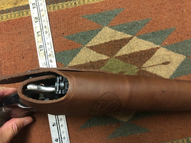 Kabura polowa z garbowanej skóry ze znakiem USA Najlepiej pasuje do: Ruger Blackhawk i Super BH, a także Ruger Old Army zdjęcie 2