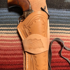 Western Leather Drop Holster Fits Colt 45 SAA Ruger Vaquero Heritage Rough Rider Uberti Pietta Traditions EMF 1873