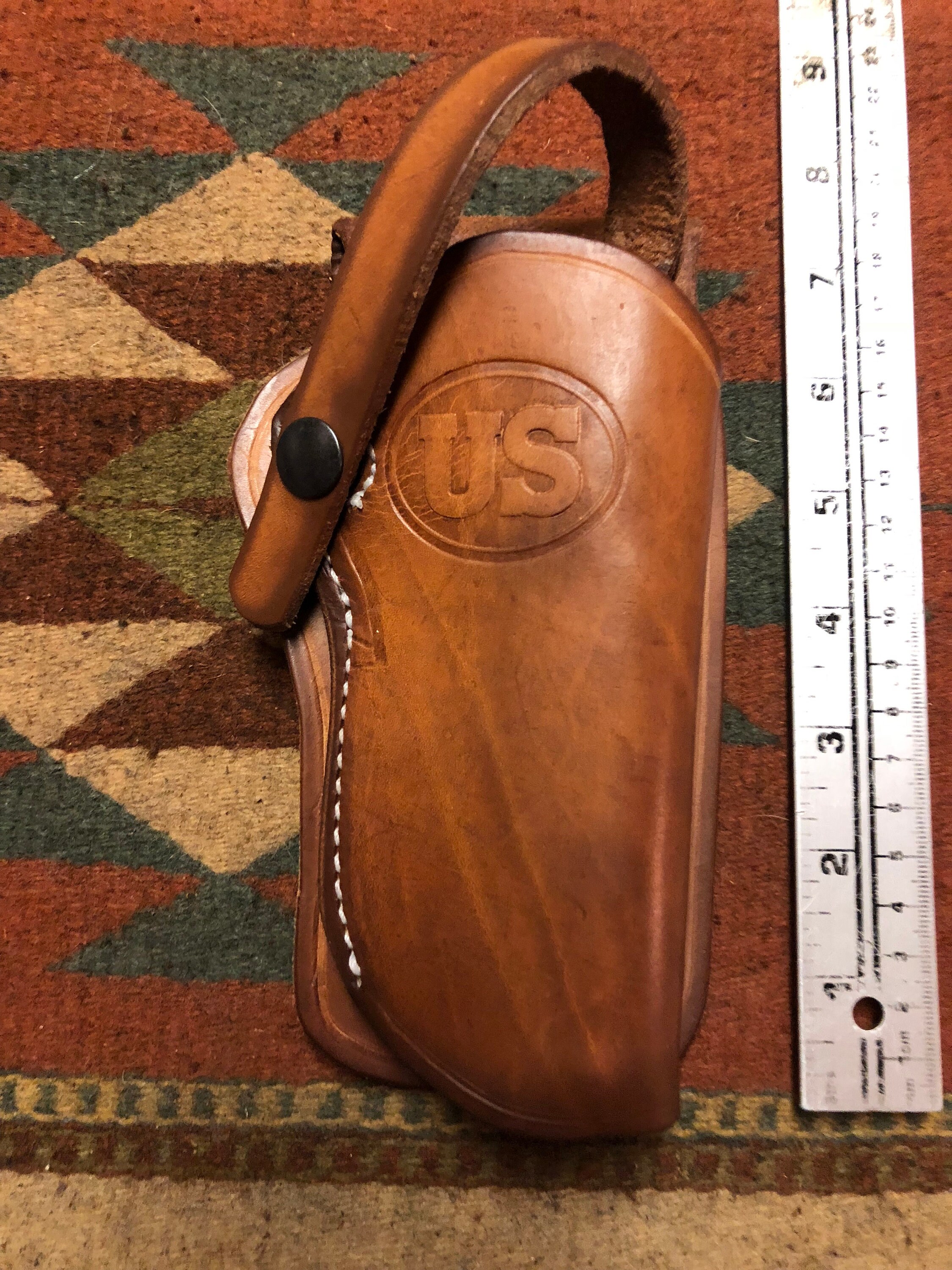 Western Leather Wild Bunch Style Holster Fits Colt Springfield Ruger RIA Remington Taurus 45 Model 1911