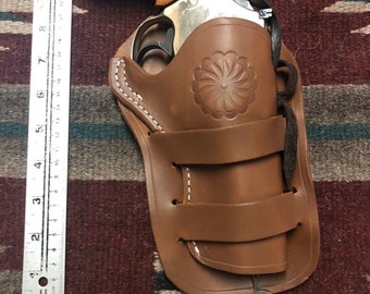 Western Läderhölster Passar S&W 686 586 66 19 10 Colt Python King Cobra Ruger GP100 Security Six