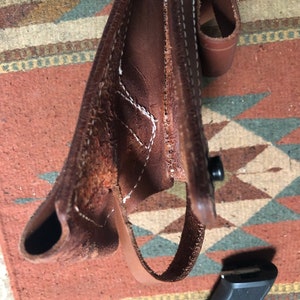 Hölster i garvat läder med reservficka passar Ruger Mark Mk II III IV 22-w sikte bild 6