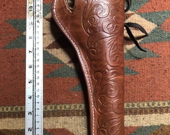 Coldre de couro estilo faroeste para revólver de pólvora negra Remington Uberti Pietta Cimarron 1858.