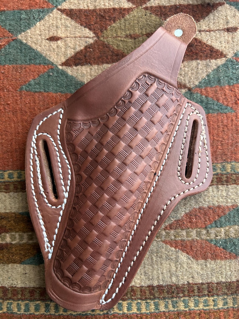Lederhalfter Pancake mit Daumenbruch passend für Colt 45 Kimber Ruger Citadel RIA ATI M1911 Bild 9