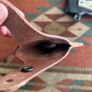 Lederhalfter Pancake mit Daumenbruch passend für Colt 45 Kimber Ruger Citadel RIA ATI M1911 Bild 10