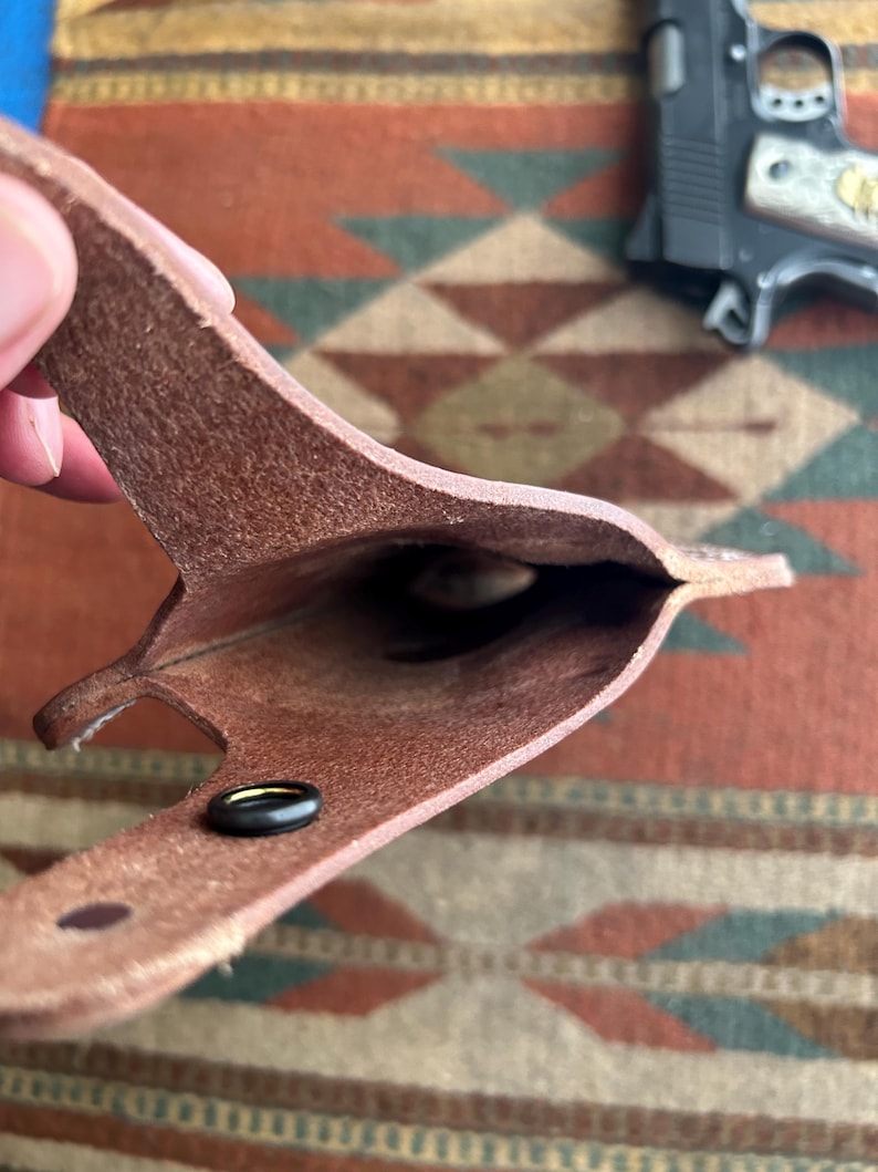 Lederhalfter Pancake mit Daumenbruch passend für Colt 45 Kimber Ruger Citadel RIA ATI M1911 Bild 10