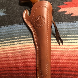 Western Leather Holster Fits the Colt 1851 & 1861 Navy 7 1/2&quot; Barrel Uberti Cimarron Traditions Pietta