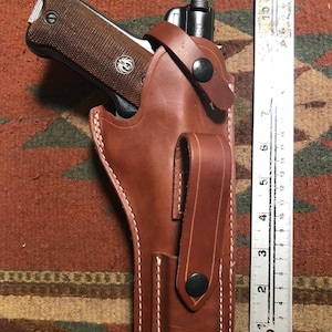 Ruger Mark I II III IV Tanned Leather Holster w Magazine Pouch Mk & Standard 4.75, 5.5, 6, 6.88 Barrels