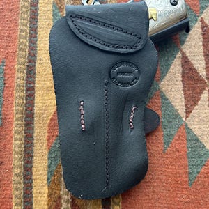 Western Läderhölster med Blommigt Skuggmönster Passar Colt Kimber Springfield Ruger RIA Modell 1911 bild 5