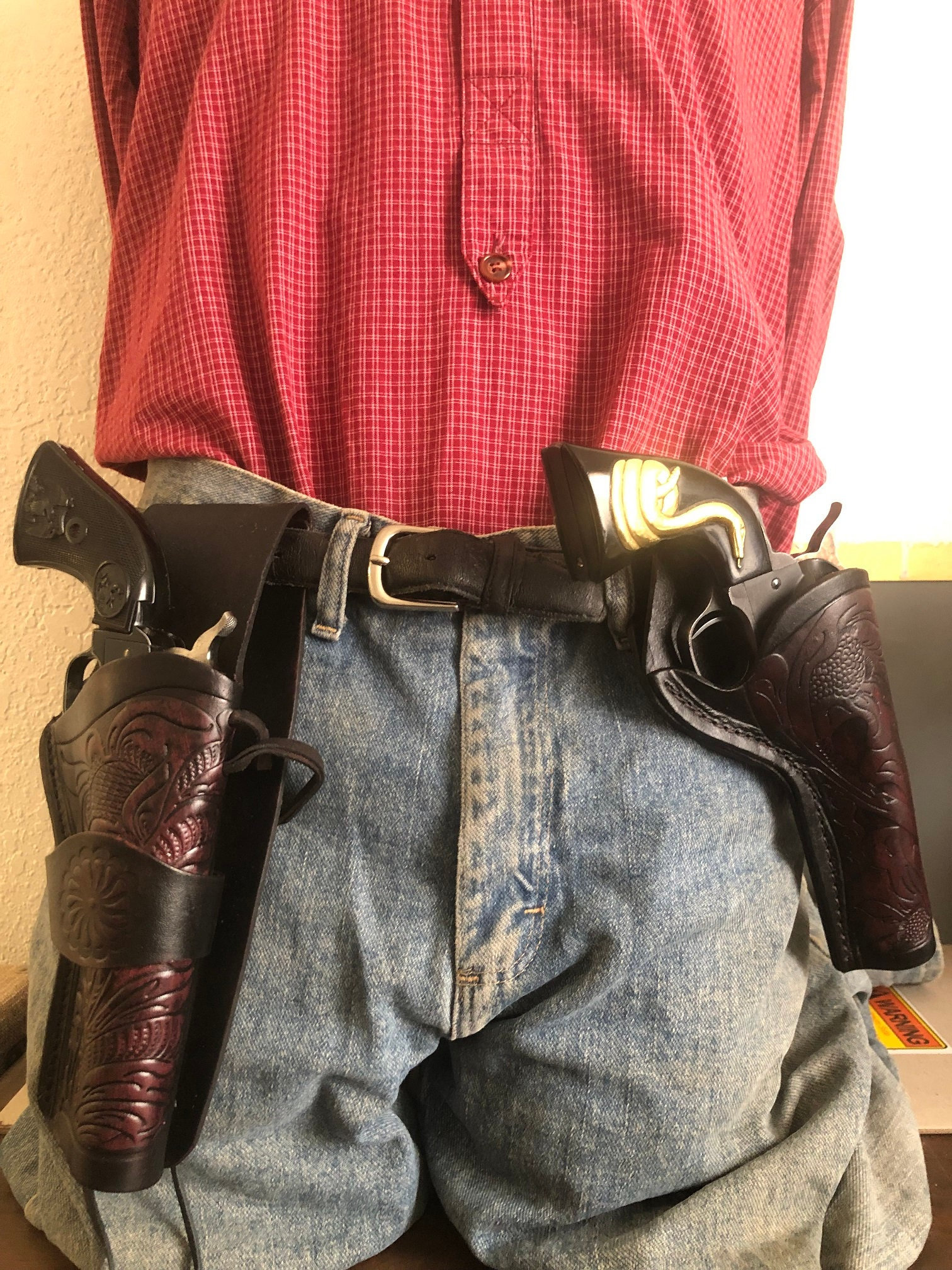 Renaissance Steampunk Pirate Pistol Flintlock Belt Holster Rig