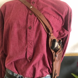 Tanned Leather Shoulder Sling Holster Fits Colt Kimber Springfield Ruger Remington Citadel Taurus 45 Govt Model 1911