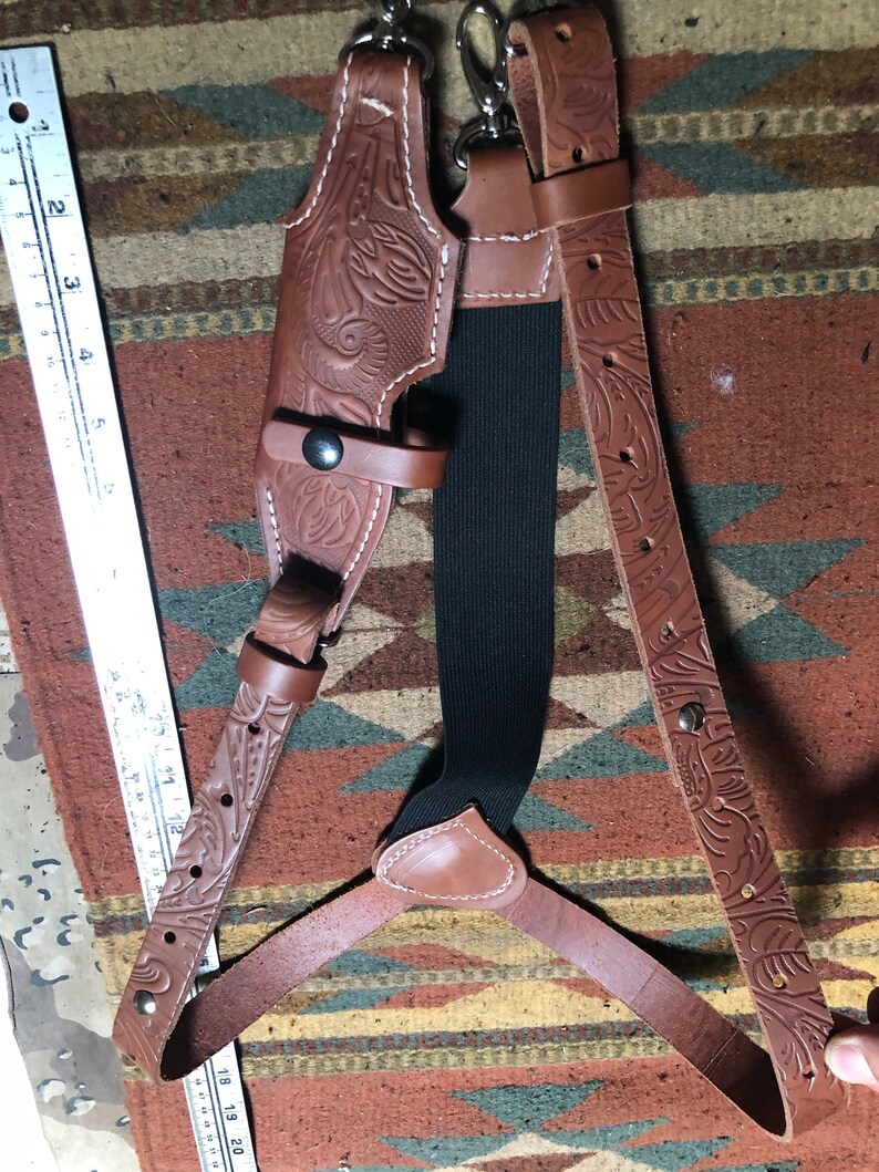 Leather Suspenders w/ Derringer Holster Fits Cobra Arms | Etsy