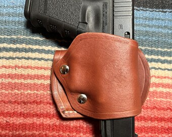 Veg Tanned Leather Yaqui Holster Fits Glock Models 17 19 22 23 32 45