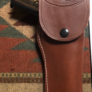 Tanned Leather Flap Field Holster Fits Colt Model 1911 Springfield Ruger RIA Remington Taurus Citadel Kimber ATI STI +