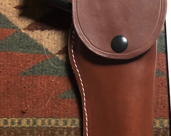 Tanned Leather Flap Field Holster Fits Colt Model 1911 Springfield Ruger RIA Remington Taurus Citadel Kimber ATI STI +