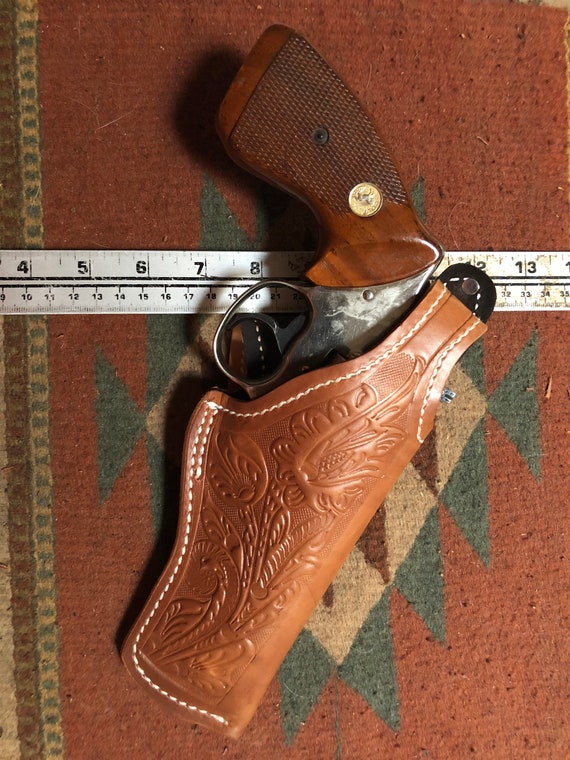 Leather Field Holster Fits S&W 586 686 66 19 10 Ruger GP100 Taurus 627 Colt Python King Cobra 4\" Barrel - Ireland