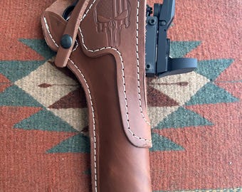 Läderfältsholser passar Ruger Blackhawk med optik eller kort kikarsikte