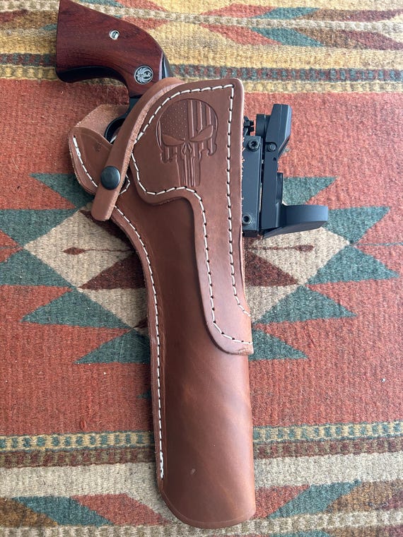 Leather Field Holser Fits Ruger Blackhawk With Optic or Short
