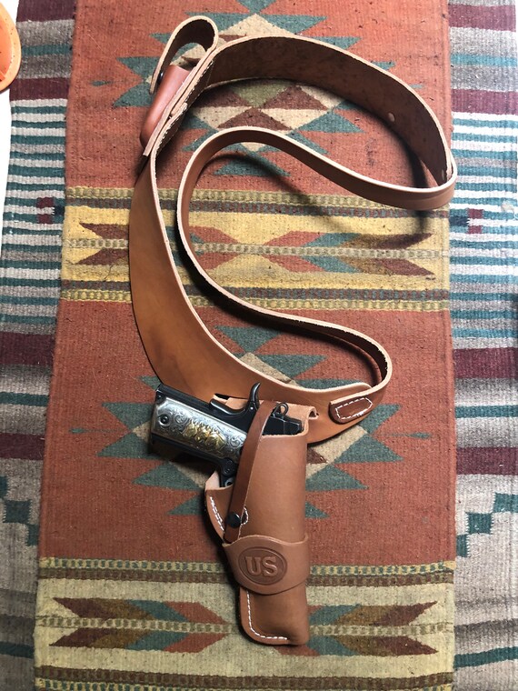 Leather Bandoleer Shoulder Holster Fits Colt Govt Model 1911 w Etsy
