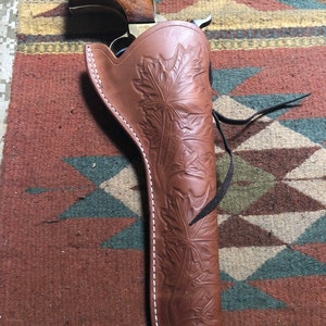 Fits Colt Black Powder Army 1860 Navy 1851 1861 7.5&quot; Western Leather Holster Uberti Pietta Traditions