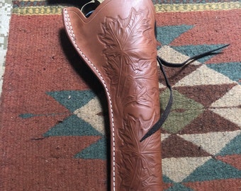 Coldre de couro estilo western compatível com Colt Uberti Pietta Traditions Black Powder Army 1860 Navy 1851 1861 de 7,5" a 8"