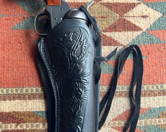 Fast Draw Western Leather Holster Fits Colt SAA 1873 Peacemaker and Clones Uberti Pietta Chiappa Ruger New Vaquero +