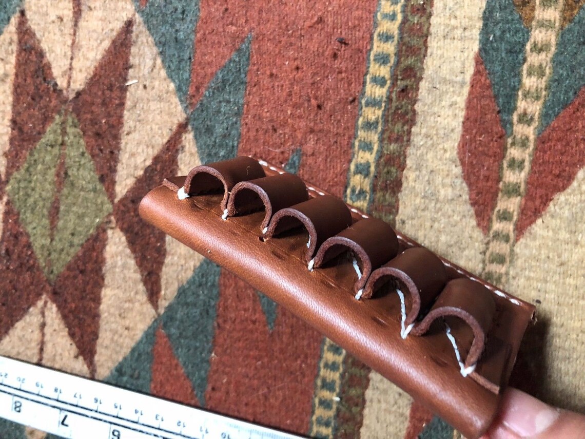 Leather Ammo Holder Fits 6 44Magnum or 45LC Caliber Bullet Etsy