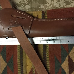 Funda de cuero de dos posiciones para extracción cruzada y lateral fuerte. Compatible con Ruger Blackhawk / Super / Old Army de hasta 7,5". imagen 6