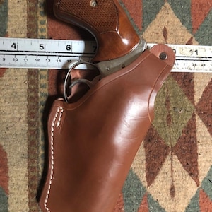 Tanned Leather Holster Thumb Break BEST FIT: Ruger SP101 2&quot; 357Mag & Colt Detective Special Cobra Agent