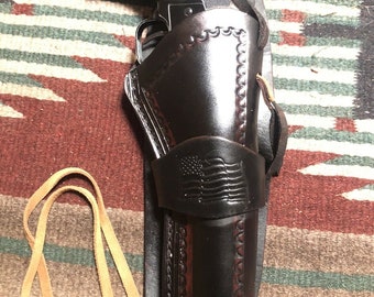 FITS Ruger Single Six & Single Nine Wrangler, Heritage Rough Rider with a 6 1/2" Barrel Leather Drop Holster