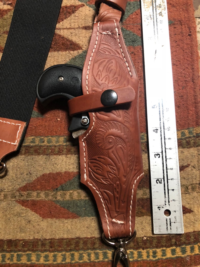 Leather Suspenders w/ Derringer Holster Fits Cobra Arms | Etsy