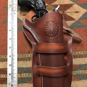 Fits Colt SAA Ruger Single Six Vaquero Uberti Cattleman Chiappa Pietta EMF Traditions 1873 Heritage Rough Rider Western Leather Holster